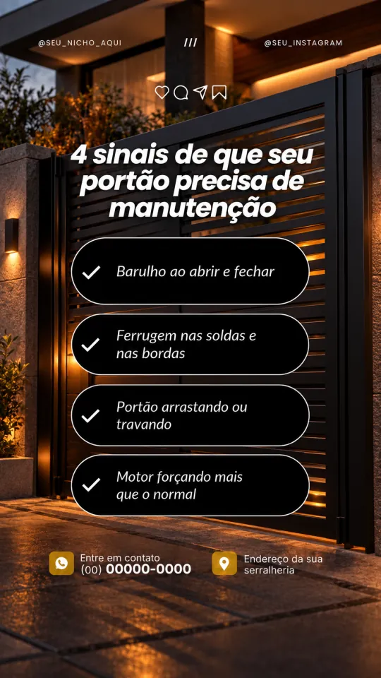 Reel: 4 sinais de que seu portão precisa de manutenção