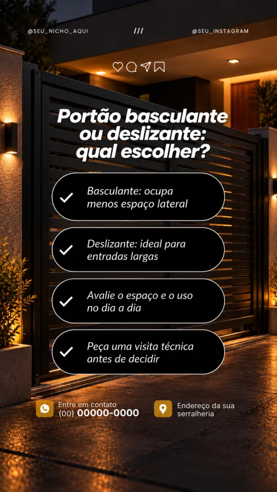Reel: Portão basculante ou deslizante: qual escolher?