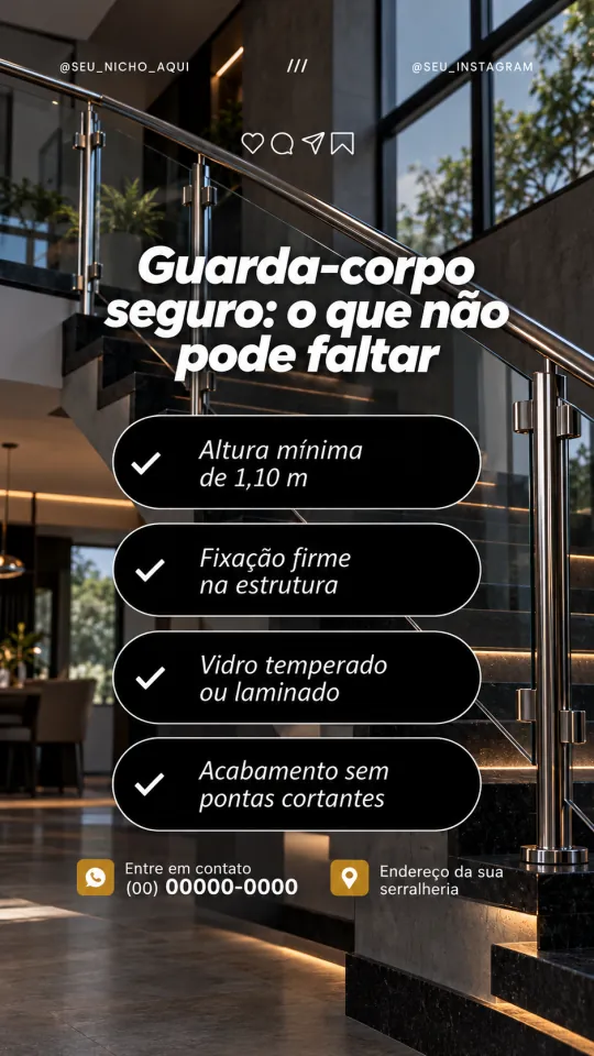 Reel: Guarda-corpo seguro: o que não pode faltar