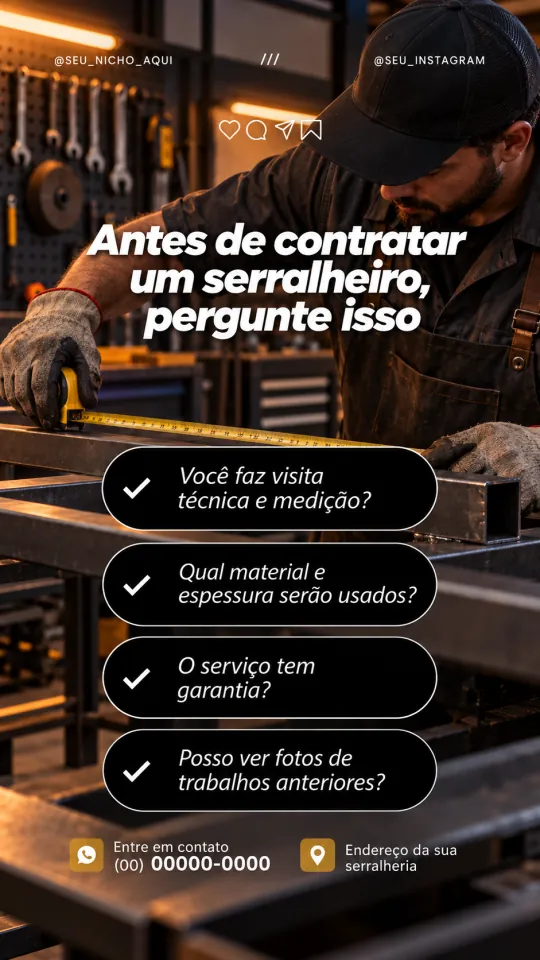 Reel: Antes de contratar um serralheiro, pergunte isso